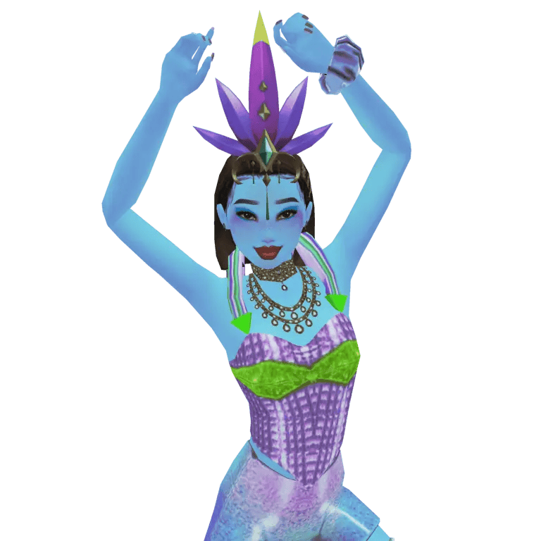 Blue BYL avatar dancing
