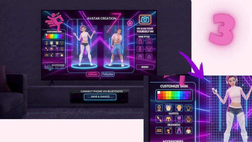 dancing games custom skin